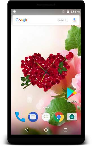 Rose Clock Live Wallpaper screenshot 2