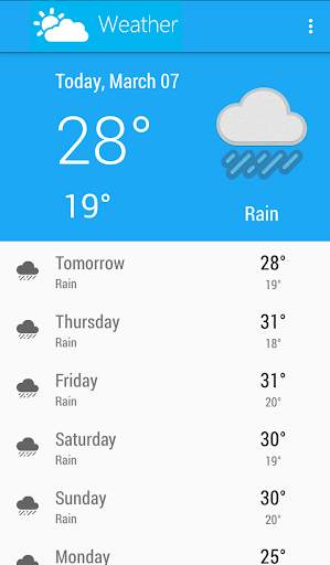 Weather screenshot 1