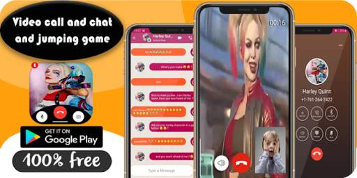 scary harly video call and chat simulation screenshot 1