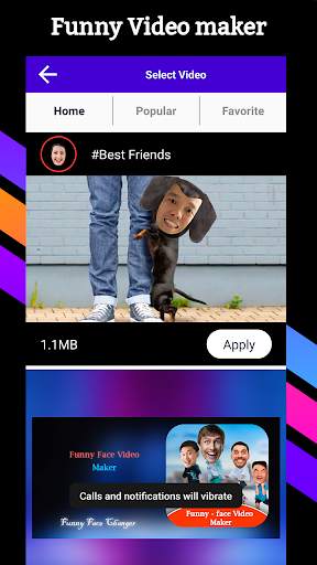 Funny Face Dance Video Maker with musics and songs screenshot 2