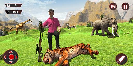 Angry Tiger Hunter : Crazy Mountain shooter screenshot 1