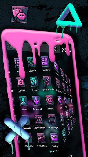 Neon Paint Launcher Theme screenshot 4