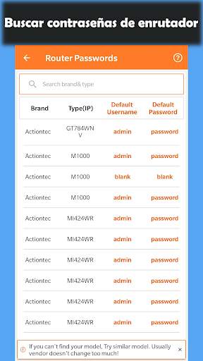 Contraseñas del enrutador WiFi screenshot 2