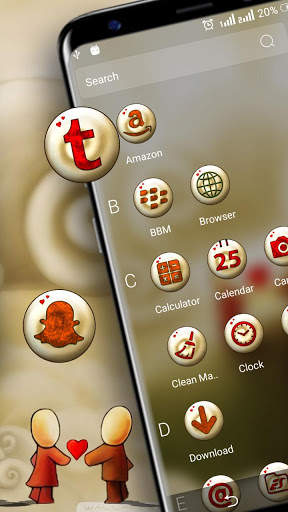 Cute Love Launcher Theme screenshot 3