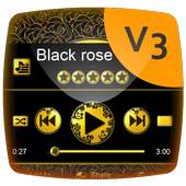 Black rose Music Player Theme 2.1 Neon Red