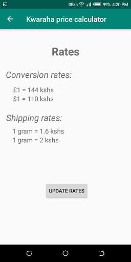 Kwaraha price calculator screenshot 2