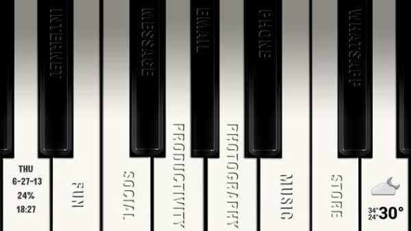 Piano Theme for ssLauncher OR screenshot 5