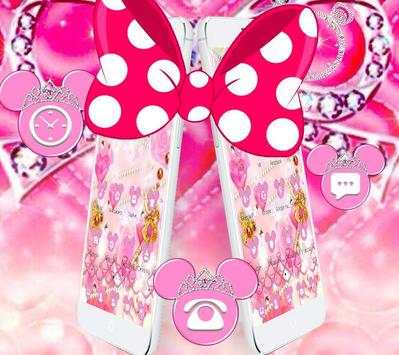 Pink Minny Bowknot Theme screenshot 1