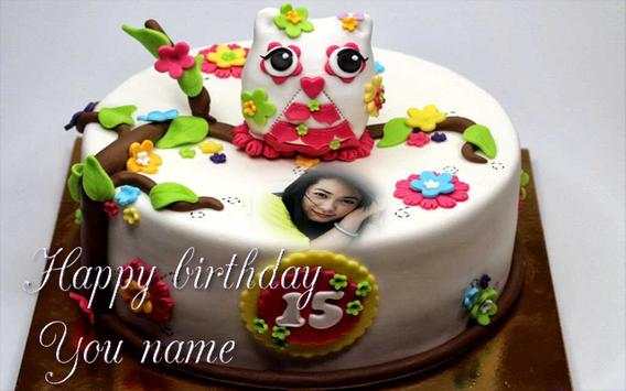 birthday cake photo frame name screenshot 5