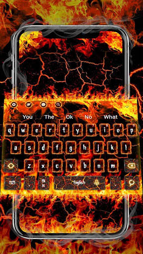Flaming Fire Keyboard Theme screenshot 2