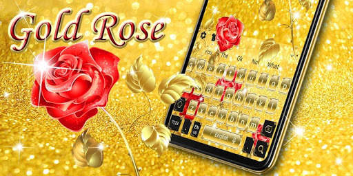 Gold Rose Fancy Keyboard Theme screenshot 6