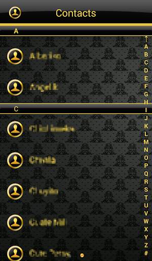 THEME FOR GO SMS BLACK GOLD screenshot 4