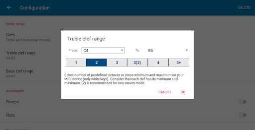 Read notes MIDI/USB support - Piano Note Trainer screenshot 5