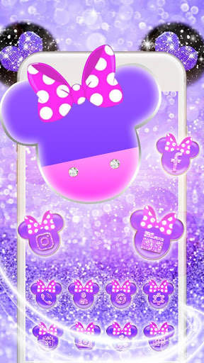 Twinkle Minny Bow Launcher Theme Live HD Wallpaper screenshot 1