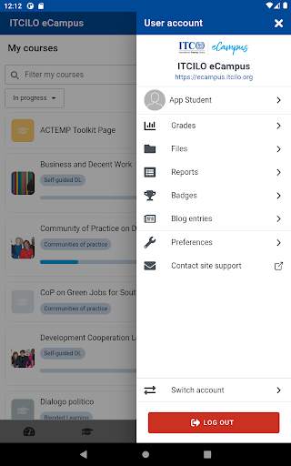 ITCILO eCampus screenshot 8