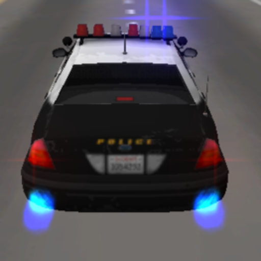 ikon Polisi 3D mengemudi mobil