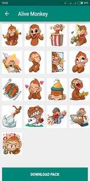 Ape Monkey Funny Emoji WAStickerApp for Whatsapp screenshot 2