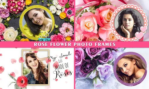 Photo Editor & Photo Frames Rose Flower Background screenshot 1