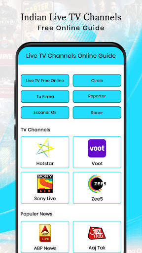 Indian Live TV Channels Free Online Guide screenshot 1