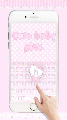 Cute baby Kitty pink keyboard screenshot 3