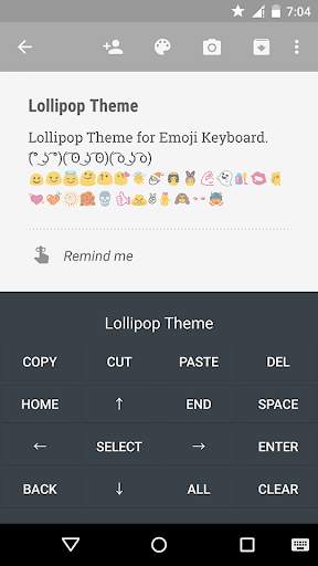 Material Dark Emoji Keyboard स्क्रीनशॉट 3
