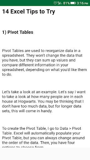 Learn MS Excel Offline screenshot 3