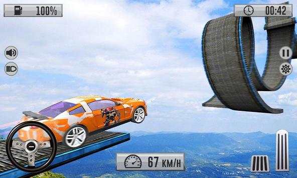 Impossible Car Stunts 2019 - Skyline Racing screenshot 3