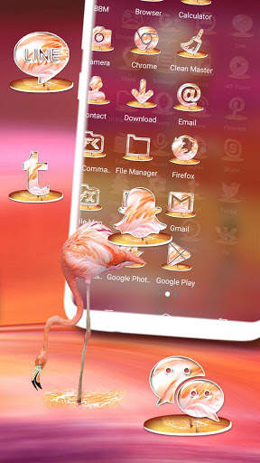 Pink Flamingo Launcher Theme screenshot 3