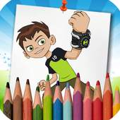 Ben Omnitrix 10 Coloring Pages games 1.0.0
