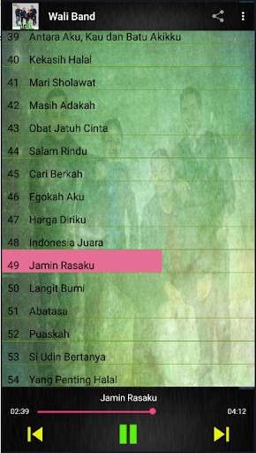 50   Lagu Populer Wali Band Offline screenshot 3