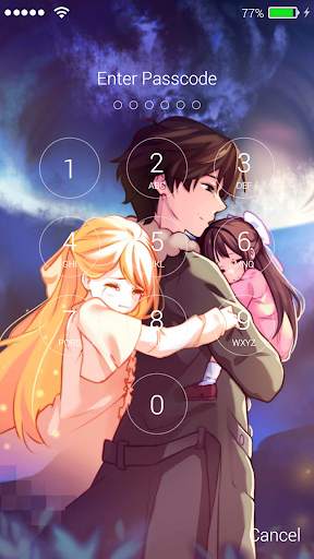 anime lock screen 2 تصوير الشاشة
