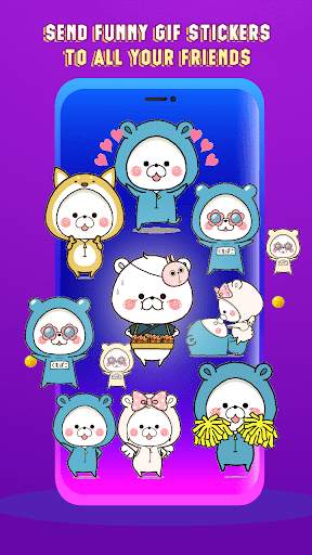 Sticker Library: Colorful Stickers, Love Emoji GIF screenshot 2