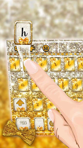 Glimmer Bowknot  Gold keyboard screenshot 1