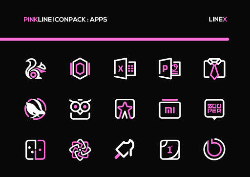 PinkLine Icon Pack : LineX Pink Edition screenshot 2