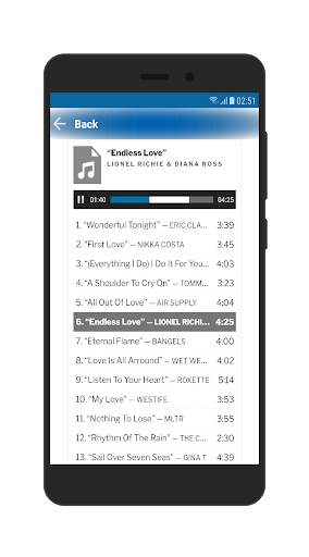 Free 100 Love Songs 1980 screenshot 5