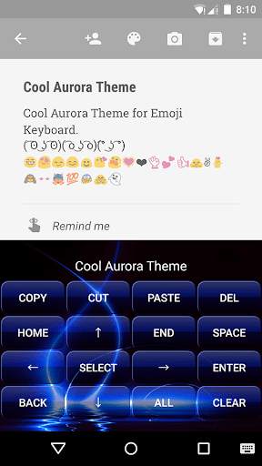 Cool Aurora Emoji Keyboard screenshot 3
