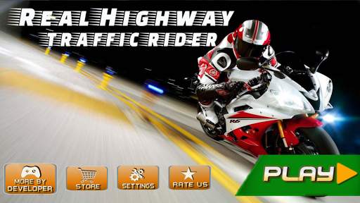 Real Highway Traffic Rider Moto Bike Racing Free screenshot 1