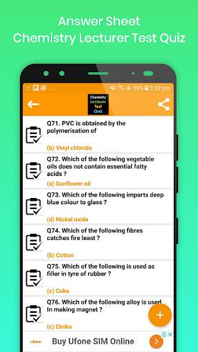 Chemistry Lecturer Test Quiz screenshot 8