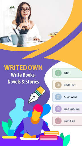 WriteDown - Write Books, Novels & Stories 1 تصوير الشاشة