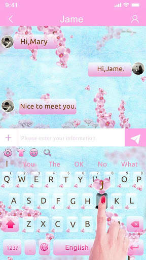 Spring Orchid Flower Keyboard screenshot 2
