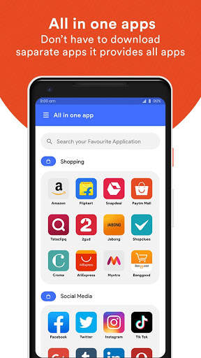 All In One App : All Shopping App, Social Network screenshot 1