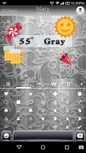 Gray Story Emoji Keyboard Skin screenshot 3