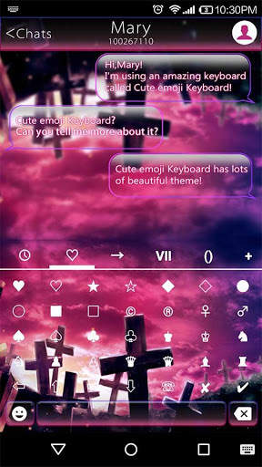 Cross Emoji Keyboard Theme screenshot 4