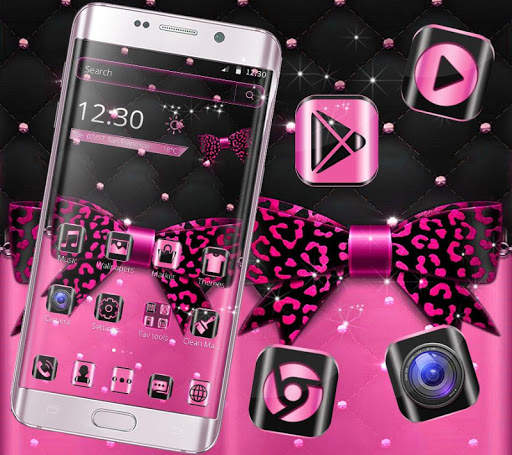 Pink Bowknot Launcher Theme🎀 screenshot 1