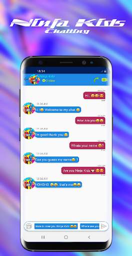 Chat with Ninja Kidz 📱 Fake Video Call screenshot 3