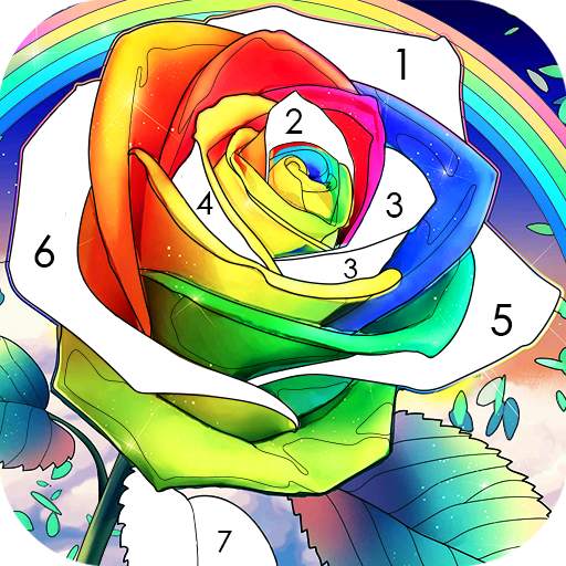 Flower coloring games-Color by number offline 1.0.32