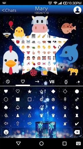 Starry Love Emoji Keyboard स्क्रीनशॉट 3
