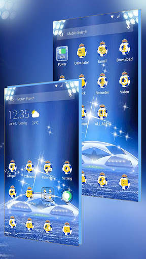 Football Blue APUS Launcher Theme screenshot 3
