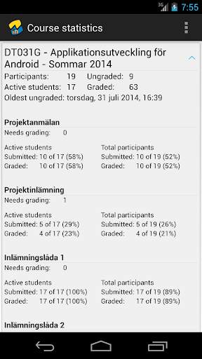 Miun Moodle (för anställda) screenshot 4