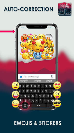 Nepali English Keyboard New-GIF & Photo Background screenshot 4